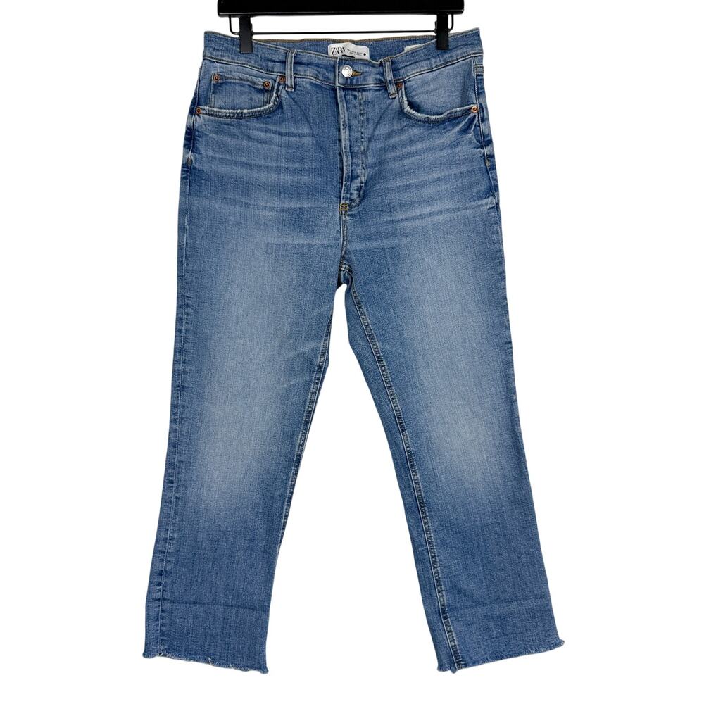 Zara Womens The Dreed Flare High Rise Ankle Jeans - 12 US